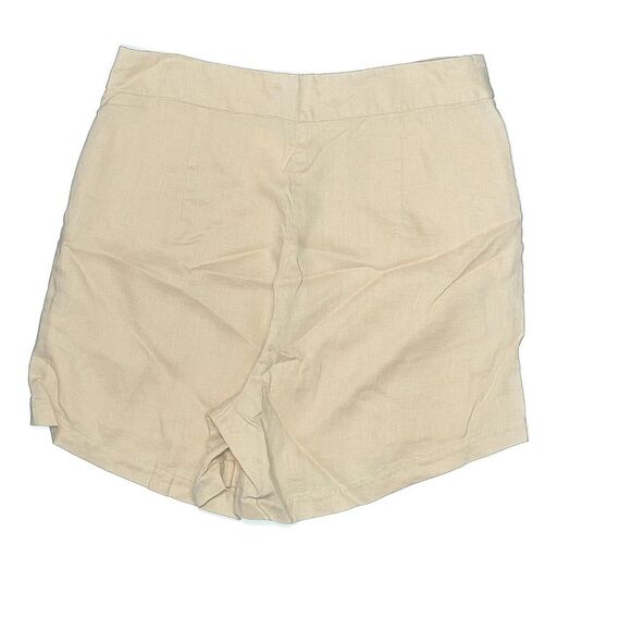 NEW LANHTROPY 100% Linen Lux High Rise Tan Sand Classic Summer Shorts XL - Picture 2 of 8